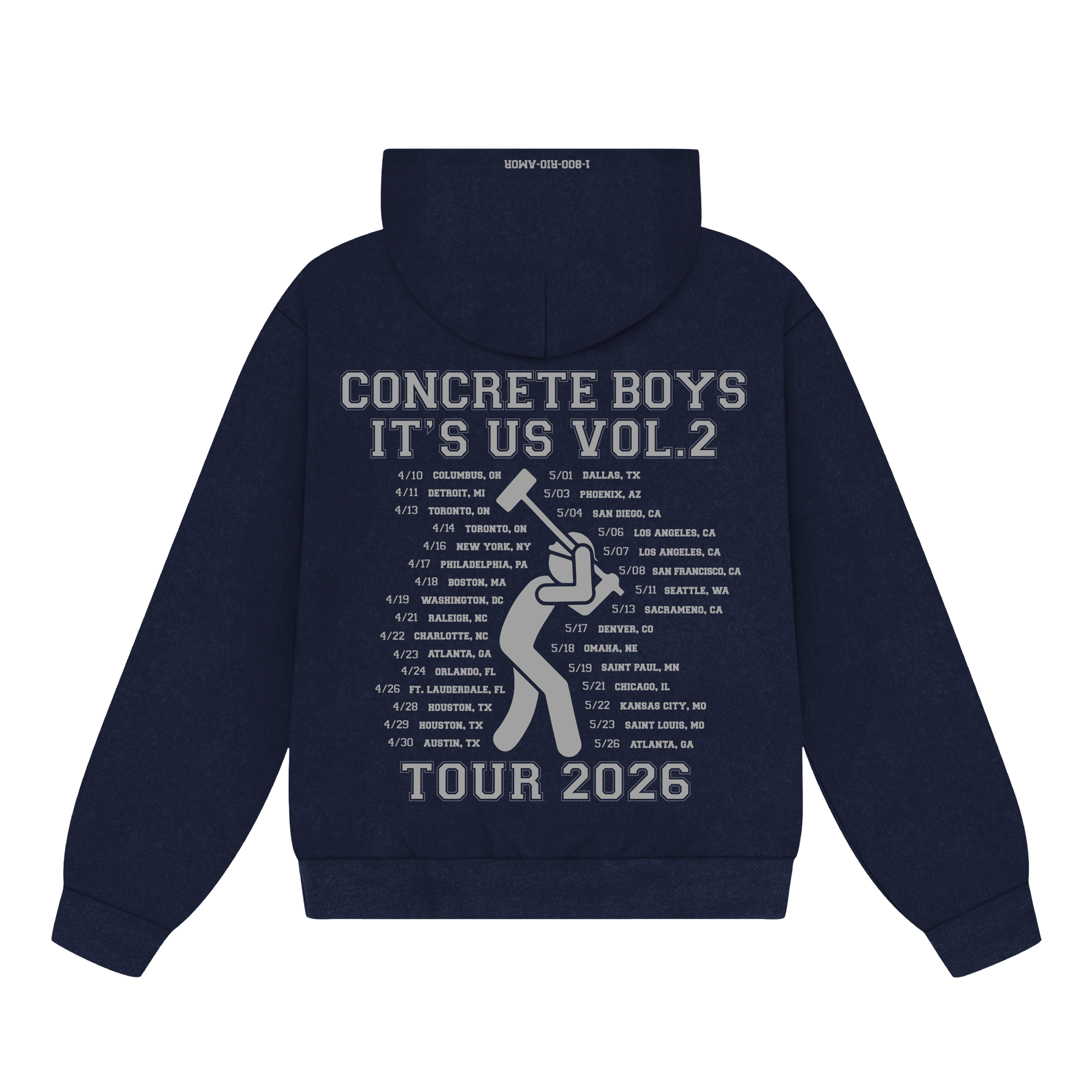 concrete boys tour - call me hoodie