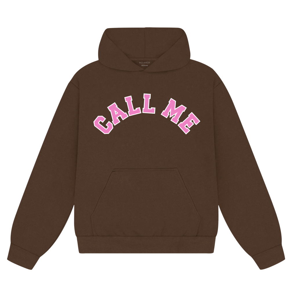 call me hoodie - brown