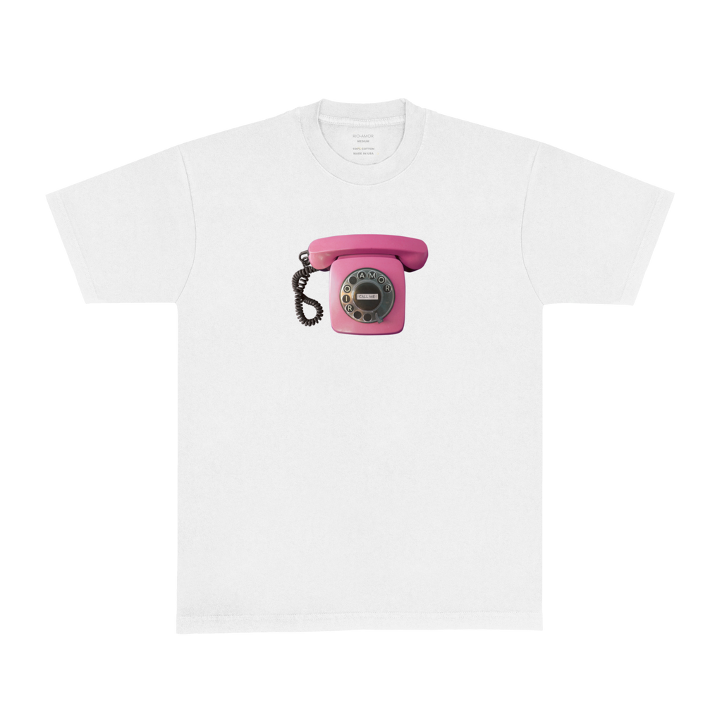 call me phone tee - white